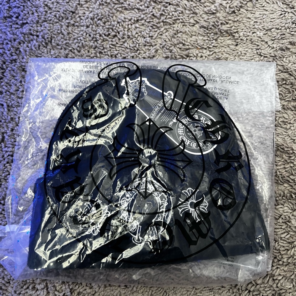 Black Chrome hearts Beanie